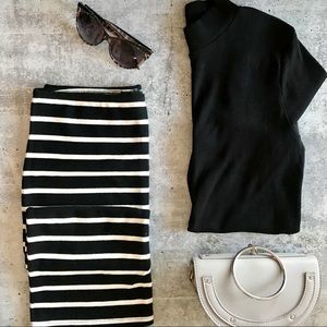 Forever 21 Black and White Stripe Skirt